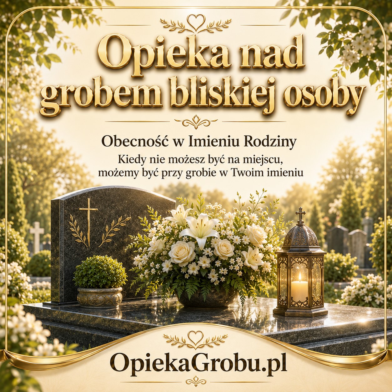 Opieka nad grobem. Obecność w imieniu rodziny